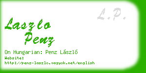 laszlo penz business card
